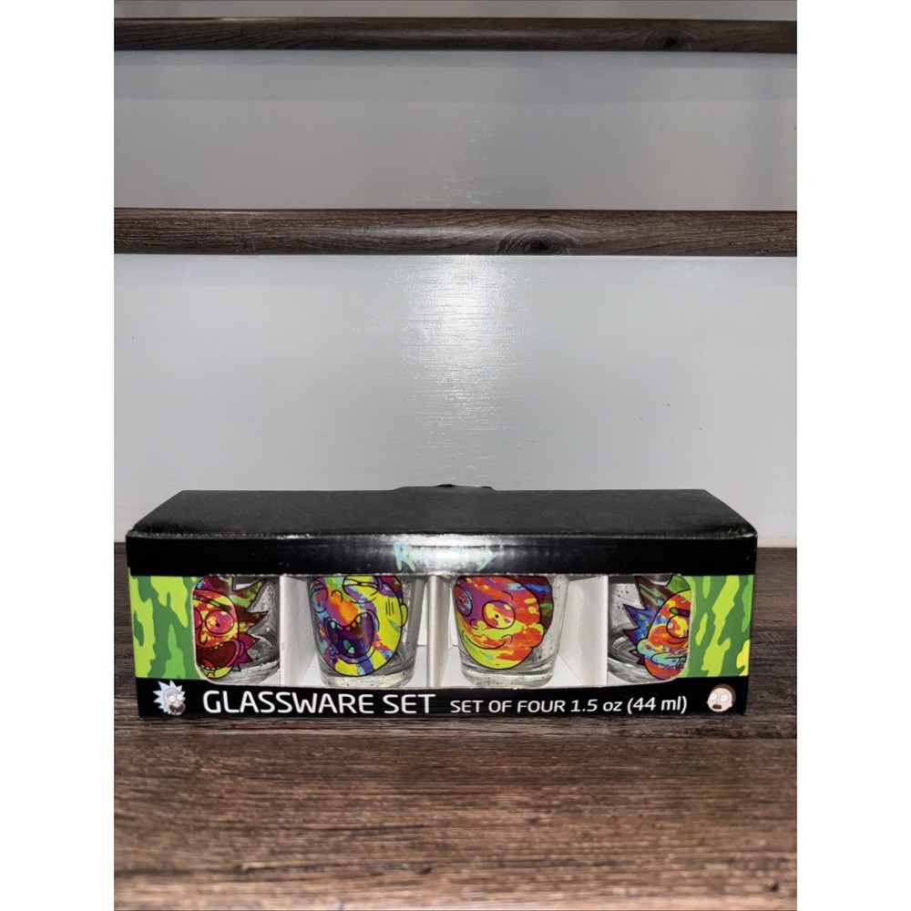 Rick And Morty 1.5oz Glassware Set - 4 Shot Glasses